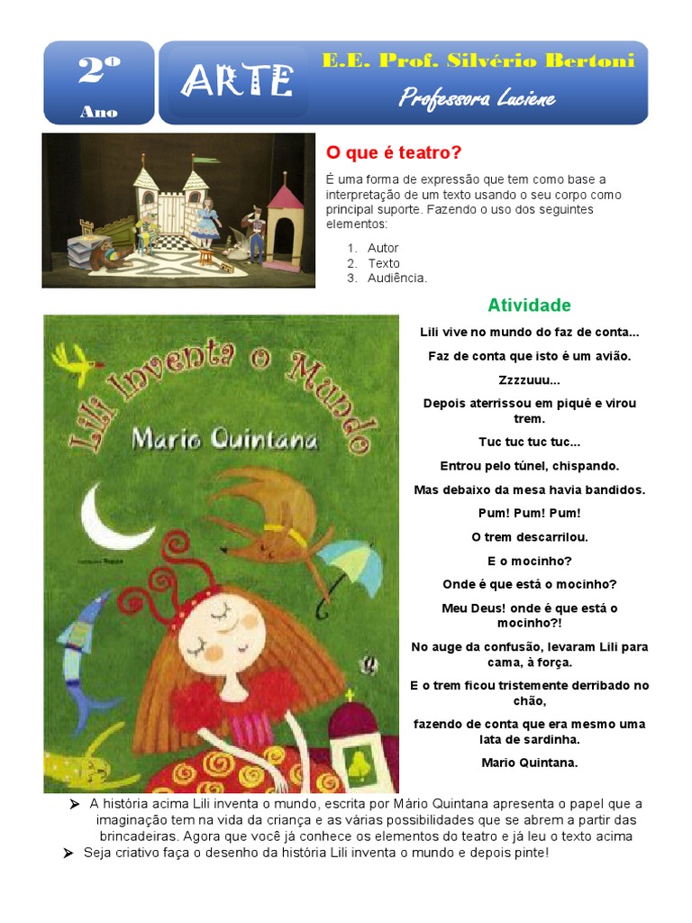 2 Aula - O Que É Teatro - 2 Ano | PDF
