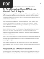 6+ Cara Mengubah Kuota MAXstream Menjadi Flash & Reguler 24 Jam Gratis