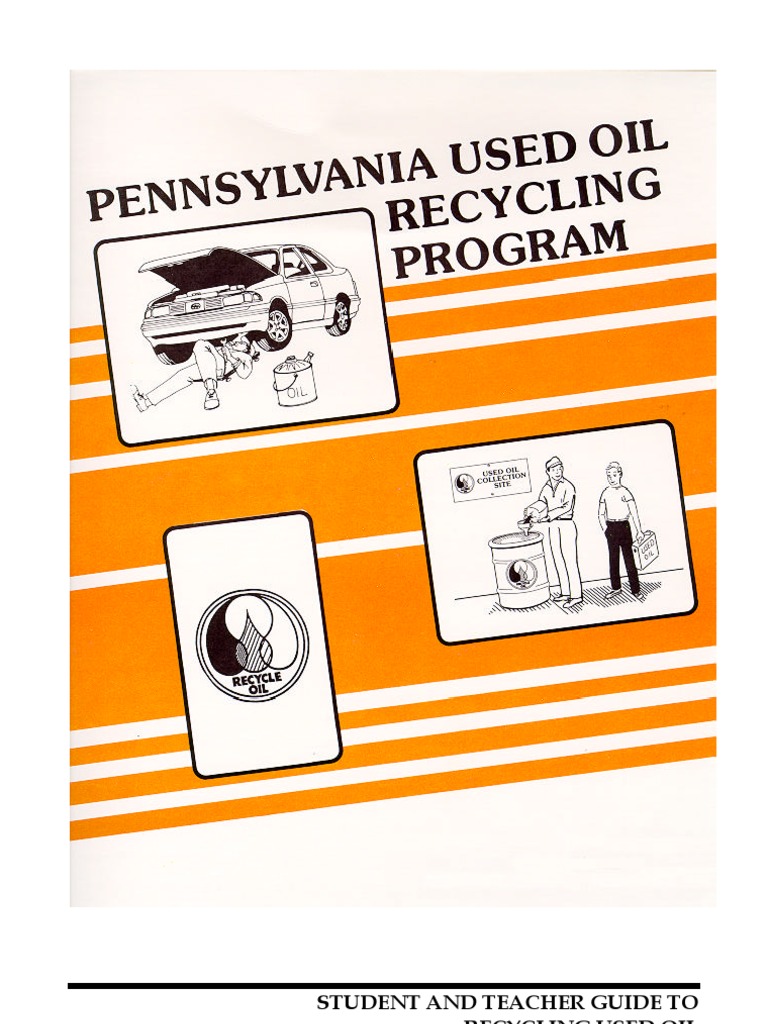 Recycling Used Oil: A Guide for Educators | PDF | Oil Refinery | Petroleum