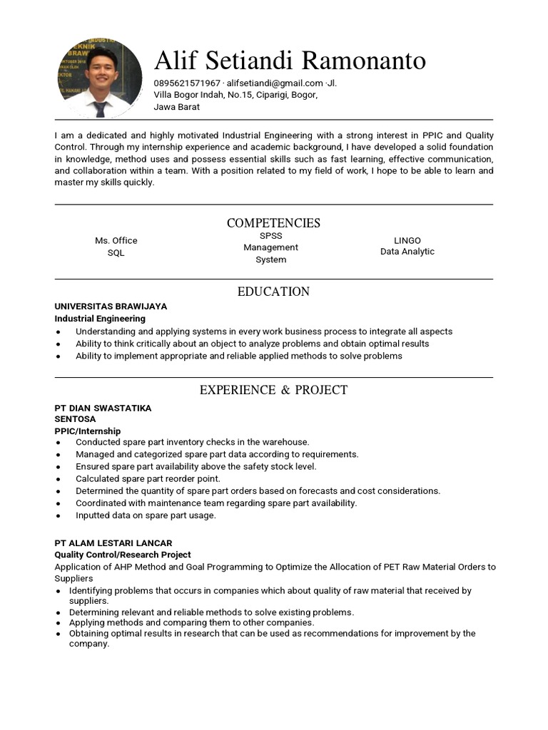 Resume - Alif Setiandi R | PDF | Career & Growth | Computers