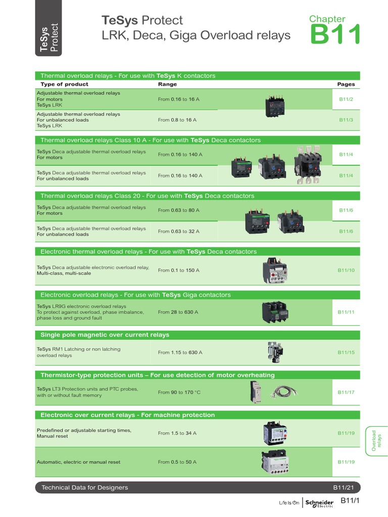 Schneider Overload Relay Selection Guide | PDF | Relay | Electrical ...