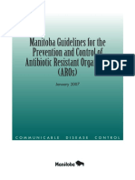 Manitoba Guidelines For The Prevention and Control of Antibiotic Resistant Organisms (Aros)