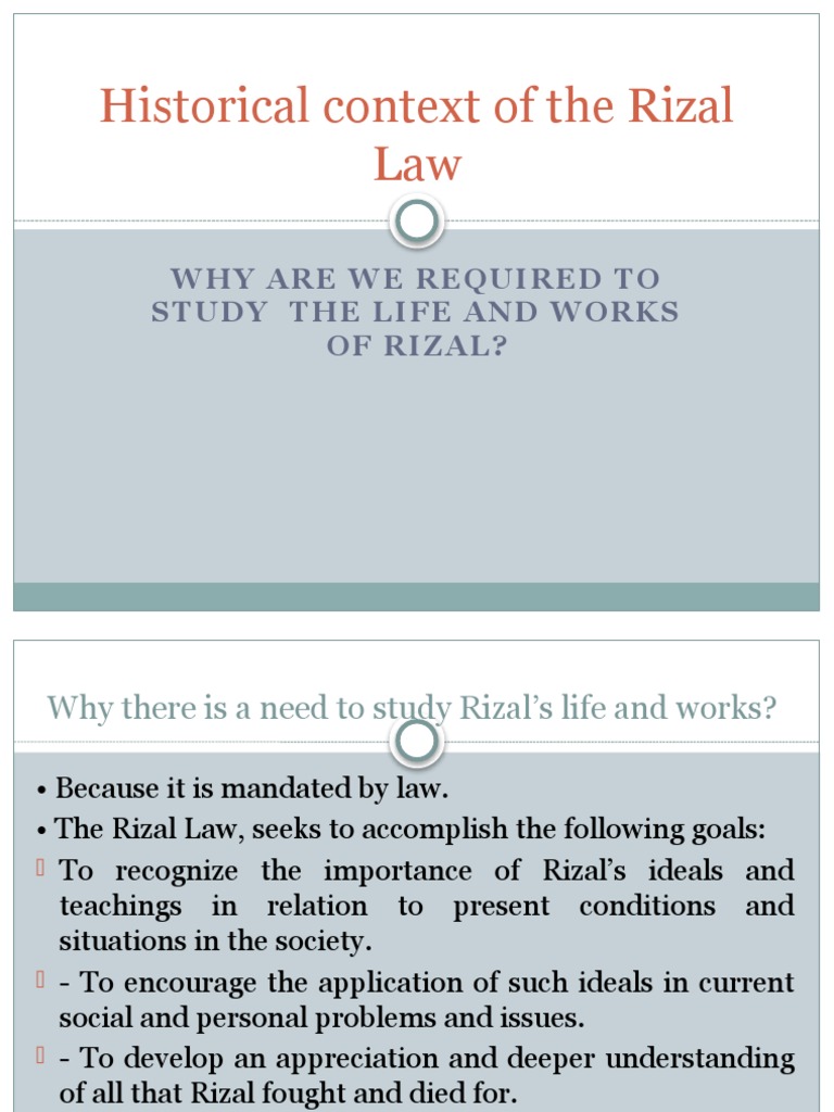 Historical Context of The Rizal Law 1 Download Free PDF Philippines