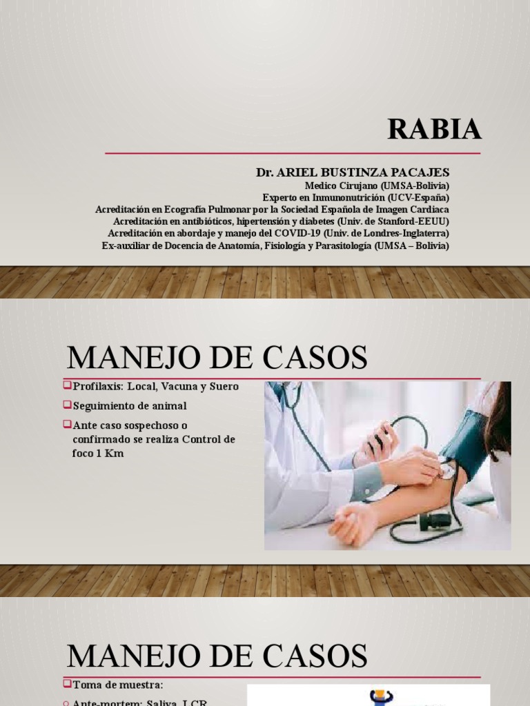 Manejo y Vacunación contra la Rabia | PDF | Rabia | Inmunología