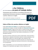 Short Stories For Children Orientaciones para El Trabajo Aulico Continuemos Estudiando