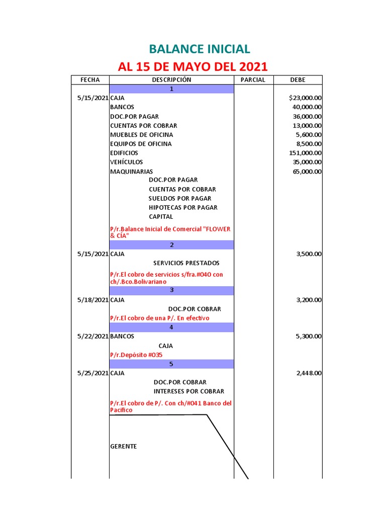 Balance Inicial | PDF | Dinero | Sector privado