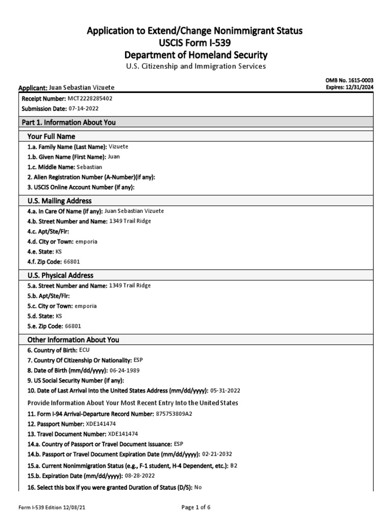 application-to-extend-change-nonimmigrant-status-uscis-form-i-539