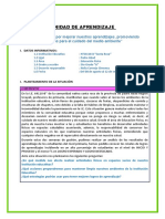 EXPERIENCIA DE APRENDIZAJE 5° Educacion Fisica