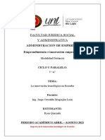 Impacto de La Innovación Tecnológica en El Ecuador.