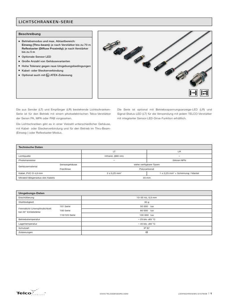 Remote Sensors Data Sheet DE | PDF