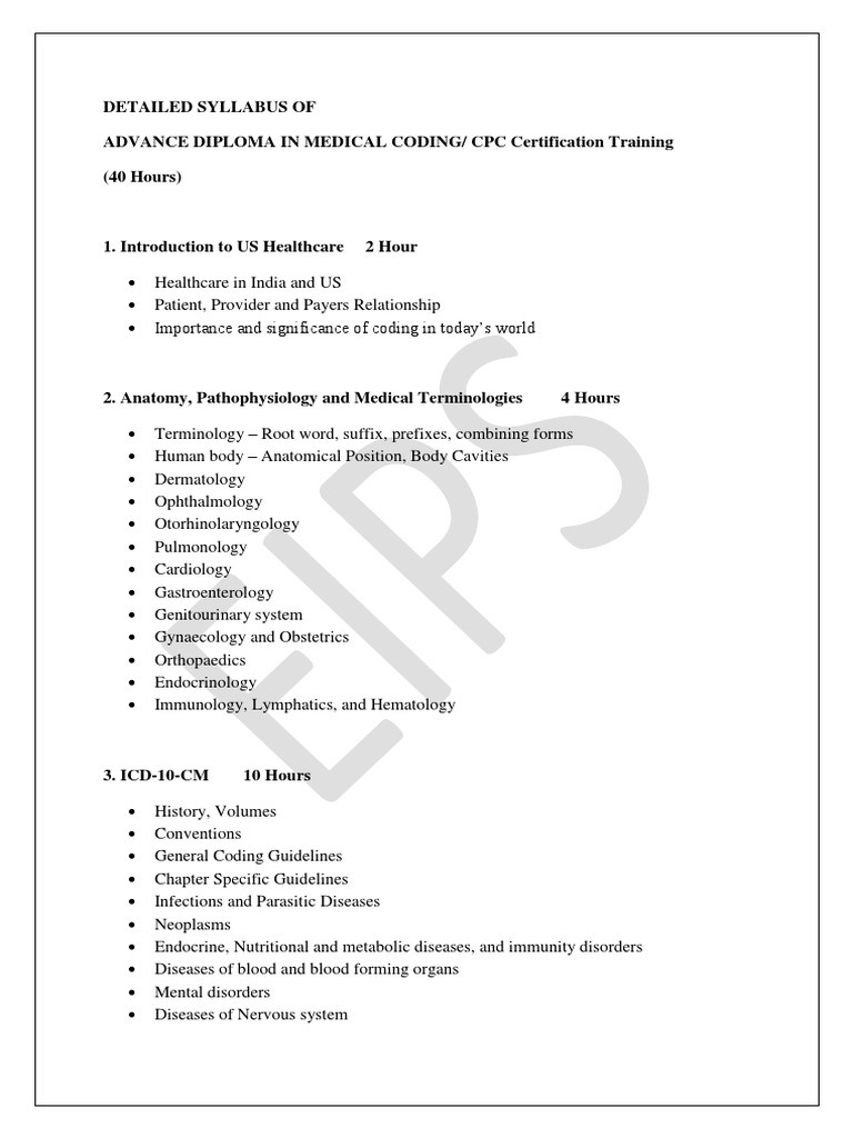 Medical Coding Syllabus Elite | PDF | Medicine | Health Care