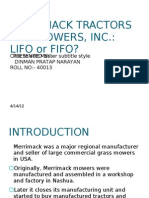 Merrimack Tractors and Mowers, Inc.: Lifo or Fifo?