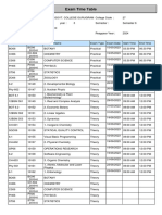 View Exam Timetable