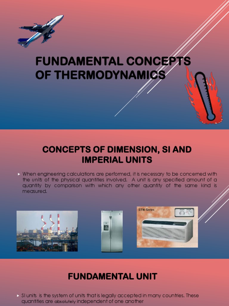 Fundamental Concept Of Thermodynamicsedit Pdf Thermodynamic