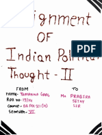 Tamanna Garg Roll No 19-14 Pol Sci Hons 6 Sem 3rd Year Assignment of Indian Political Thought 2