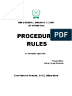 The Federal Shariat Court (Procedure) Rules, 1981