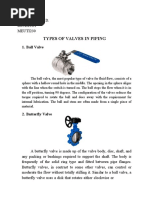 Types of Valves in Piping