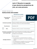 Examen (AAB01) Cuestionario 2 Resuelva La Segunda Evaluación Parcial Que Aborda Las Perspectivas de Herencia y Evolución, Así Como Procesos Biológicos.