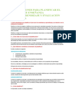 Orientaciones para Planificar El Proceso de Enseñanza