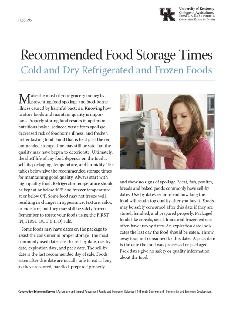 fcs3595 Food Storage Times Download Free PDF Shelf