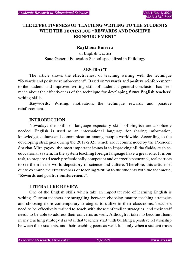 The Effectiveness of Teaching Writing To The Students With The ...
