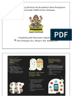 Pemanfaatan Teknologi Informasi Dan Komunikasi Dalam Peningkatan Pemasaran Produk UMKM Di Desa Sobangan