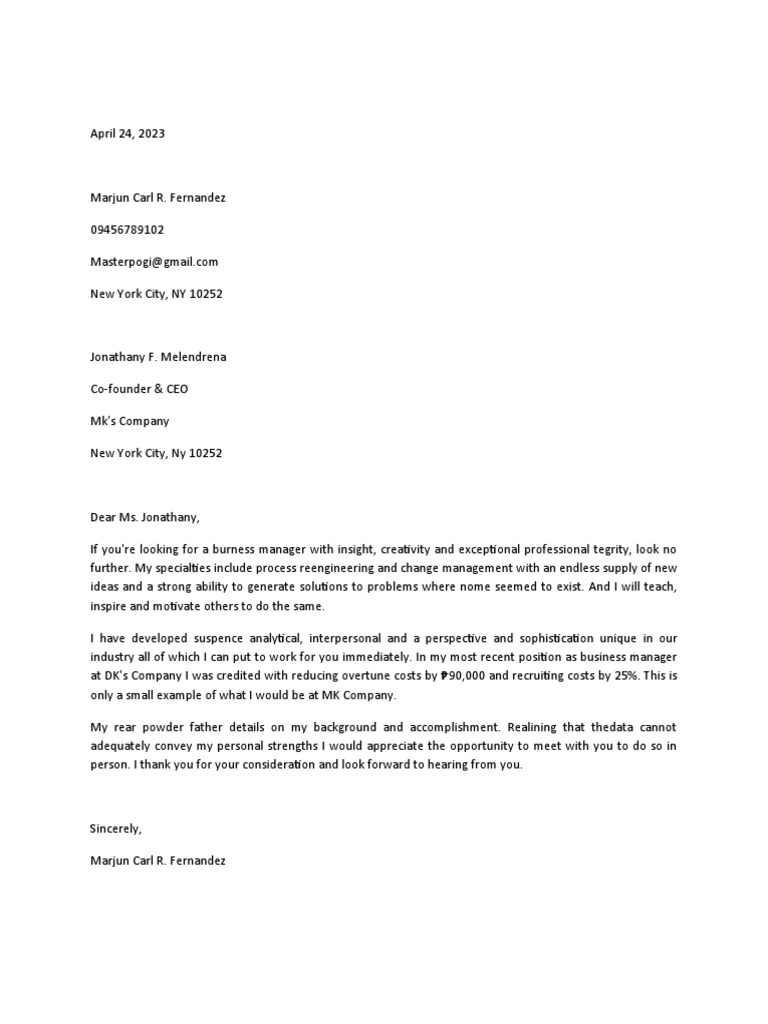 Business Letter | PDF