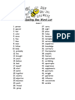 Gr3 Spelling Bee Word List 1