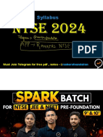 NTSE Syllabus 2024