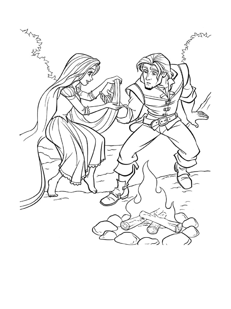 1coloring For Kids Tangled 80478 | PDF