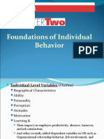 Foundations of Individual Behavior