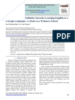 Young Learners' Attitudes Towards Learning English As A Foreign Language: A Study at A Primary School