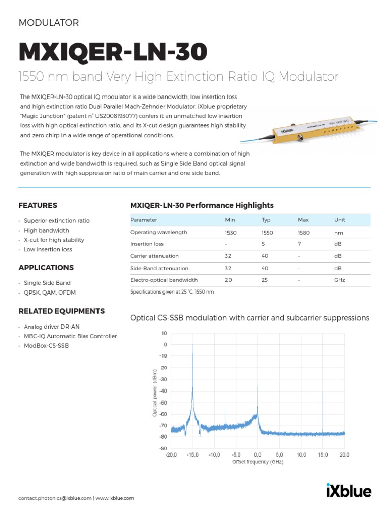 Mxiqer LN 30 - 0 | PDF | Modulation | Optical Fiber