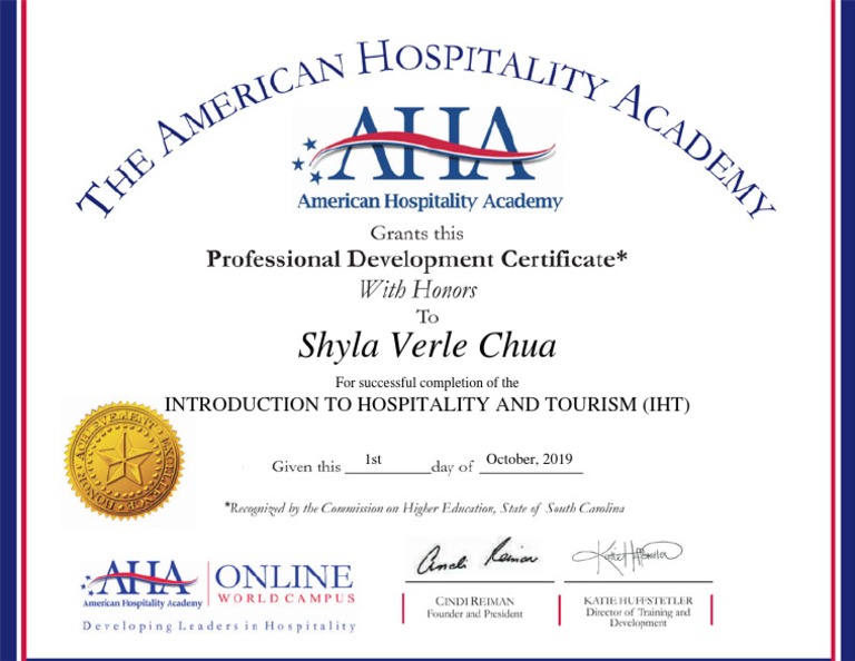 AHA Certificate PDF