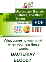 Microscopy Bacteria Cultures Blood Typing