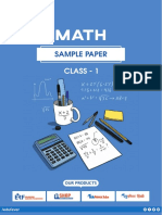 Class 1 Maths Sample Paper 3
