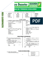 Fichas de Termino Excluido para Segundo de Secundaria