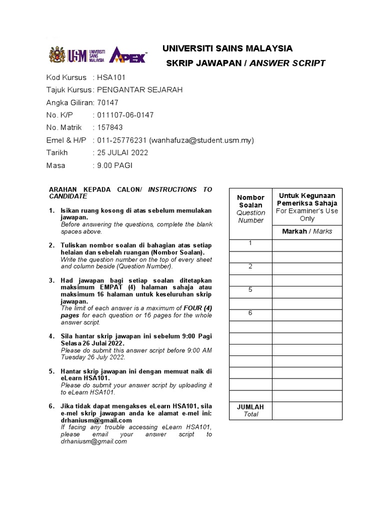 Hsa101 (70147) | PDF