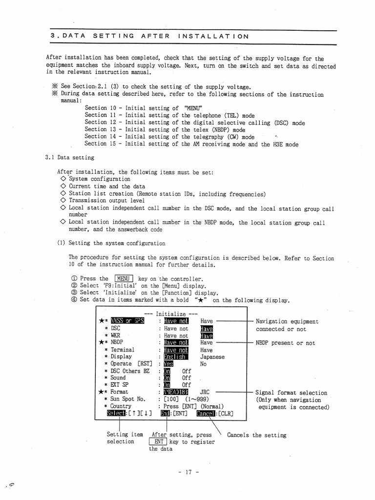 Jss-800 Initial Setting | PDF