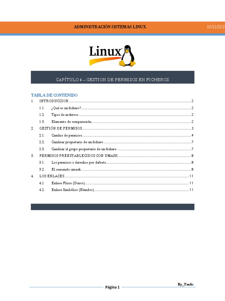Gestión de Permisos en Linux | PDF | Archivo de computadora ...