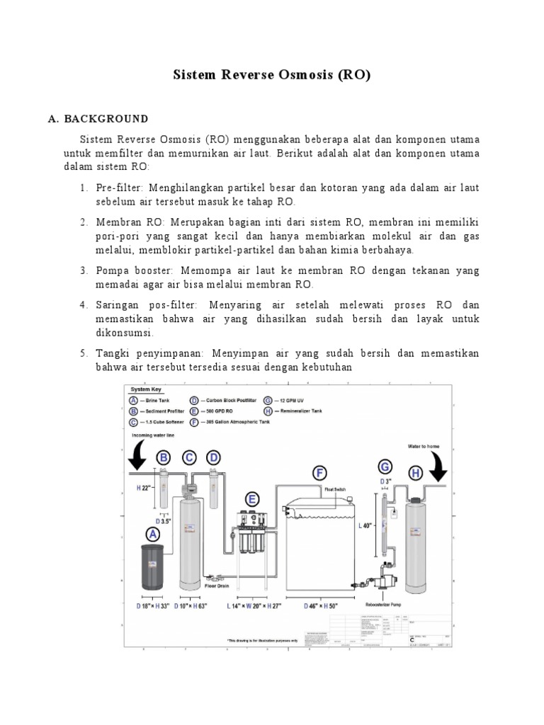 Komponen Utama Sistem Reverse Osmosis | PDF