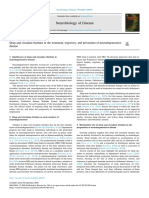 Sleep and Circadian Rhythms in The Treatment Trajectory and Prevention of Neurodegenerative Disease