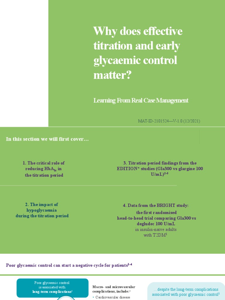 4M Why Does Effective Titration and Early Glycaemic Control Matter