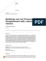 Buildings Are Not Processes - A Disagreement With Latour and Yaneva