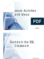 Classroom Activities and Ideas Secundaria