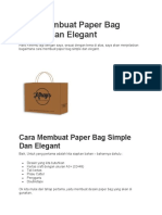 Cara Membuat Paper Bag Simple Dan Elegant