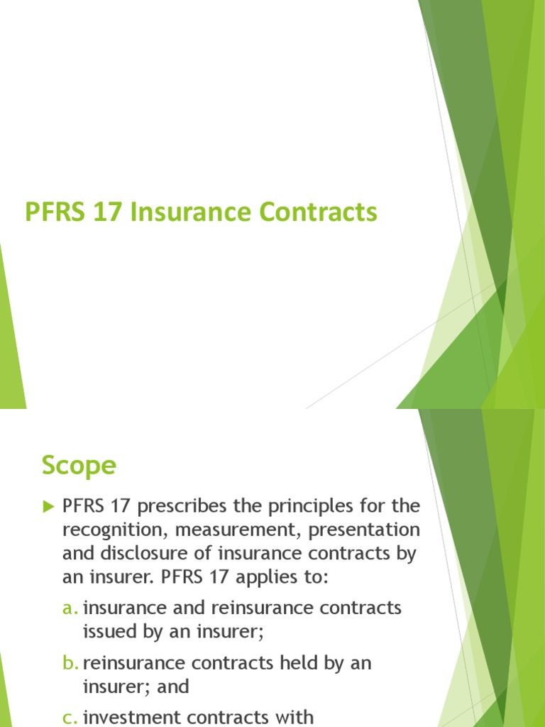 PFRS 17: Insurance Contracts Overview | PDF | Insurance | Reinsurance