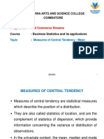 Measures of Central Tendency - Mean