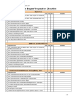 Home Buyer Inspection Checklist Template