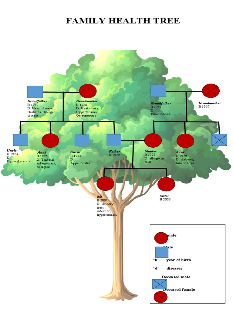 Family Health History Tree Example | PDF